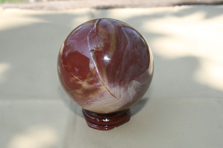 Petrified Wood Sphere steady growth, s strong body, past-life recall, patience, inner peace 4332